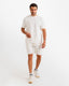 Minimal Embroidered Shorts Set - White | ONZE Egypt