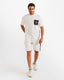Contrast Mesh Pocket Set - White | ONZE Egypt