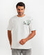 Floral Embroidery Streetwear T-Shirt - White | ONZE Egypt