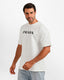 Minimal Dot Pattern Typography T-Shirt - White | ONZE Egypt