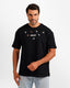 Bird Motif Graphic T-Shirt - Black | ONZE Egypt