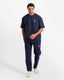 Vertical Graphic Streetwear Two-Piece Set - Dark Blue | ONZE Egypt