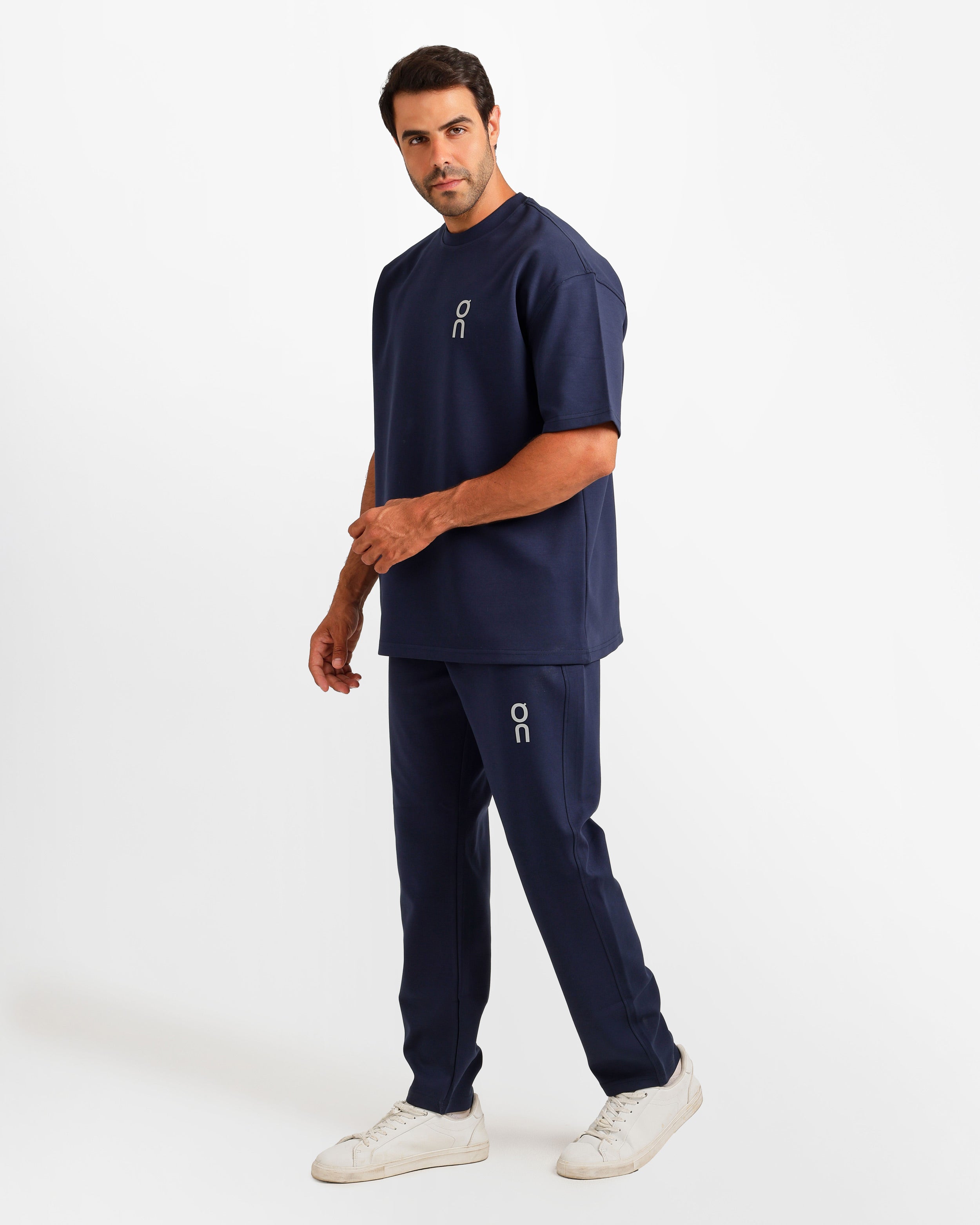 Vertical Graphic Streetwear Two-Piece Set Secondary image
