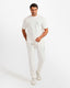 Vertical Graphic Streetwear Two-Piece Set - White | ONZE Egypt