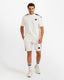 Sport Stripe Shorts Set - White | ONZE Egypt