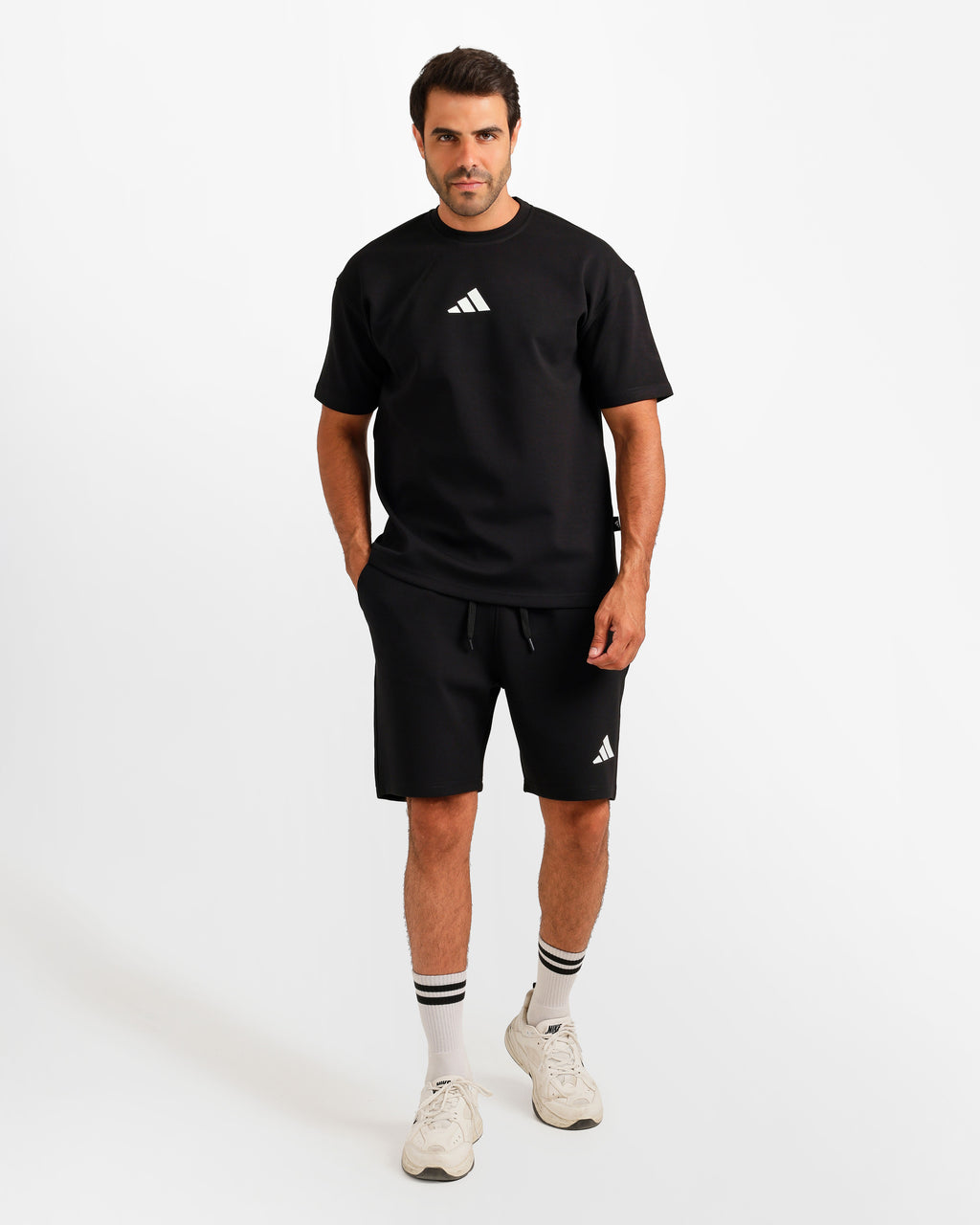 Performance Graphic Shorts Set - Black | ONZE Egypt