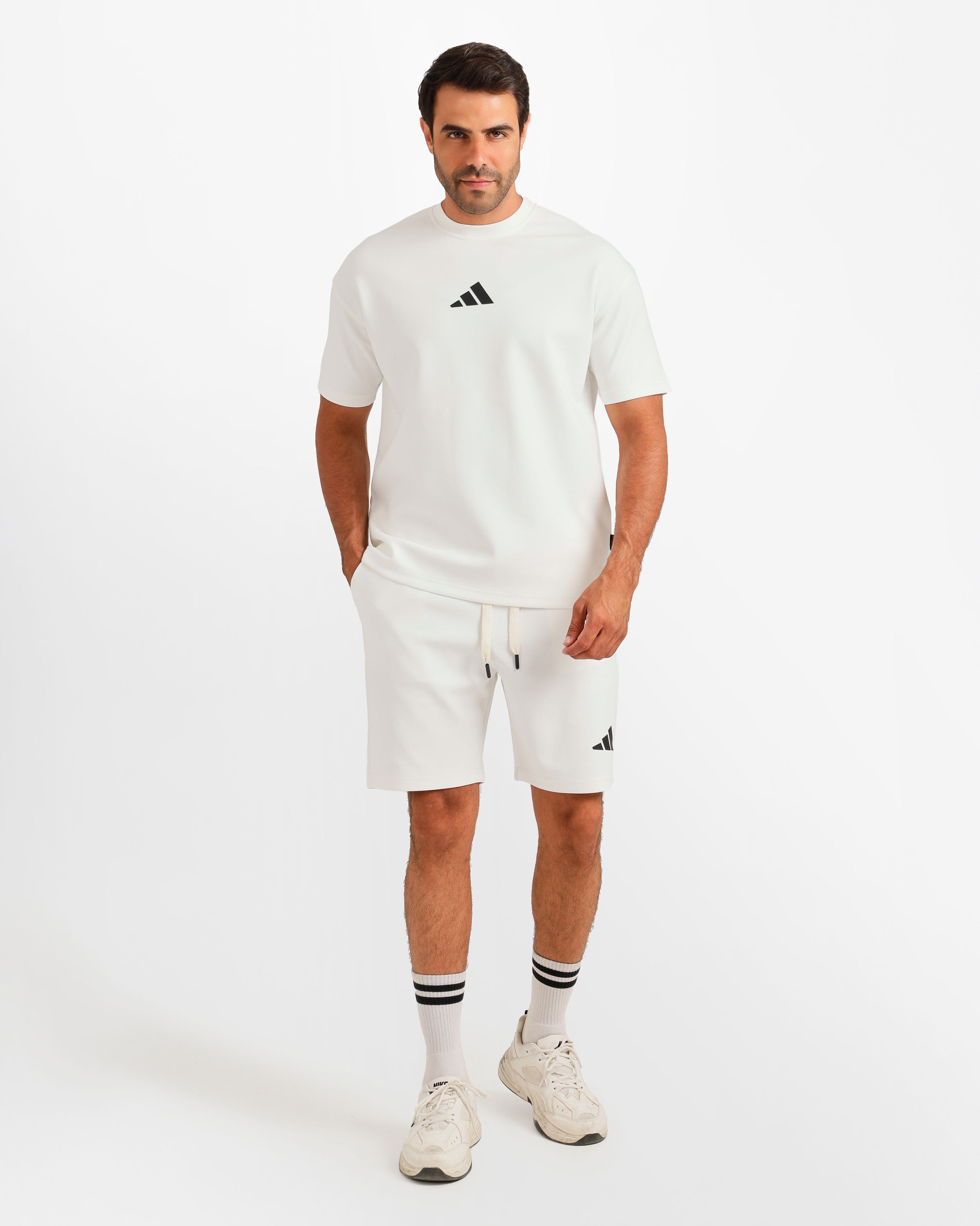 Performance Graphic Shorts Set - White | ONZE Egypt