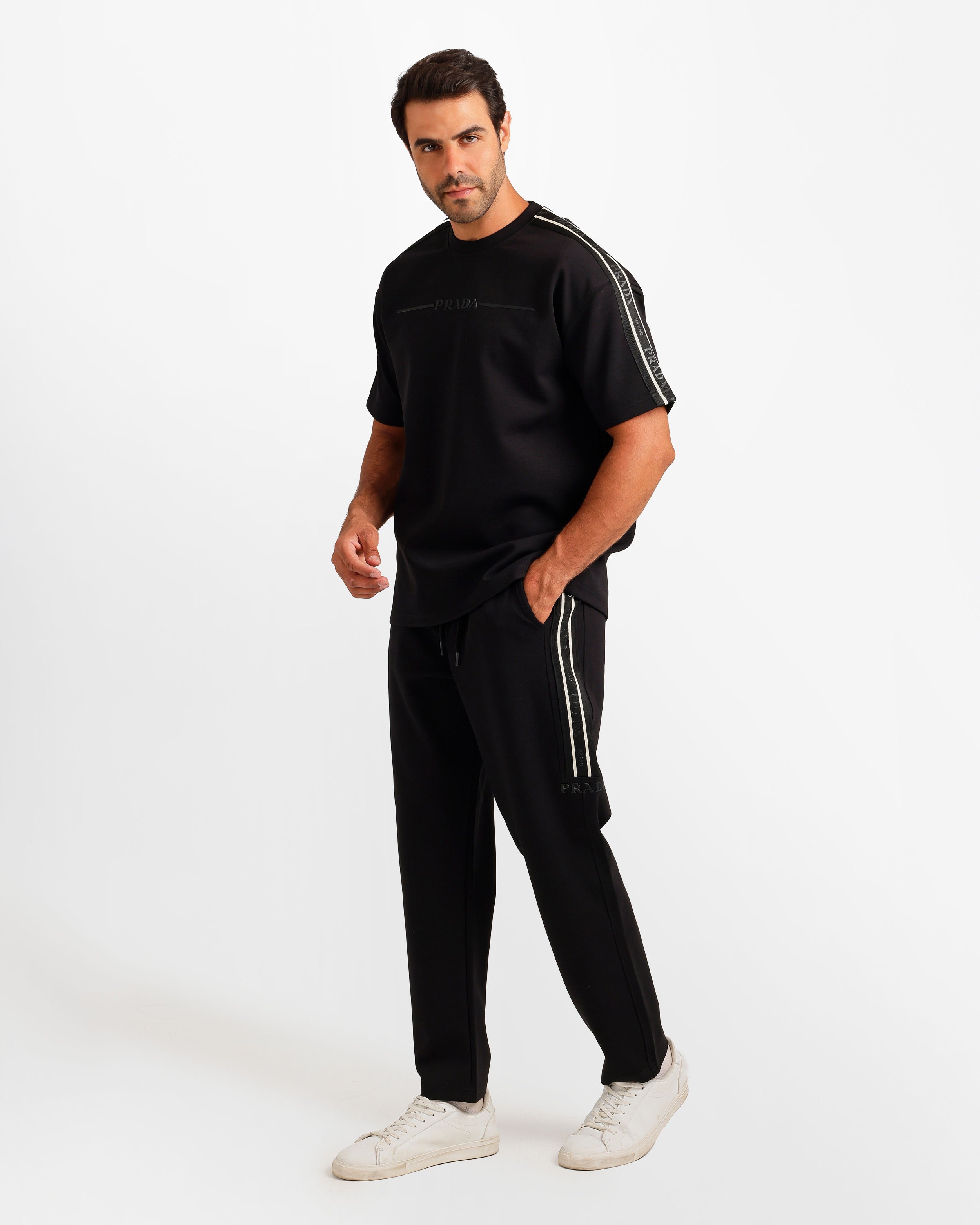 Side Stripe Streetwear Two-Piece Set Secondary image