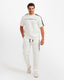 Side Stripe Streetwear Two-Piece Set - White | ONZE Egypt