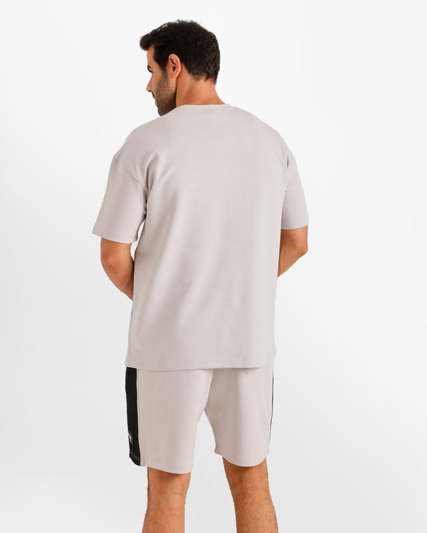 Contrast Mesh Pocket Set - Grey | ONZE Egypt
