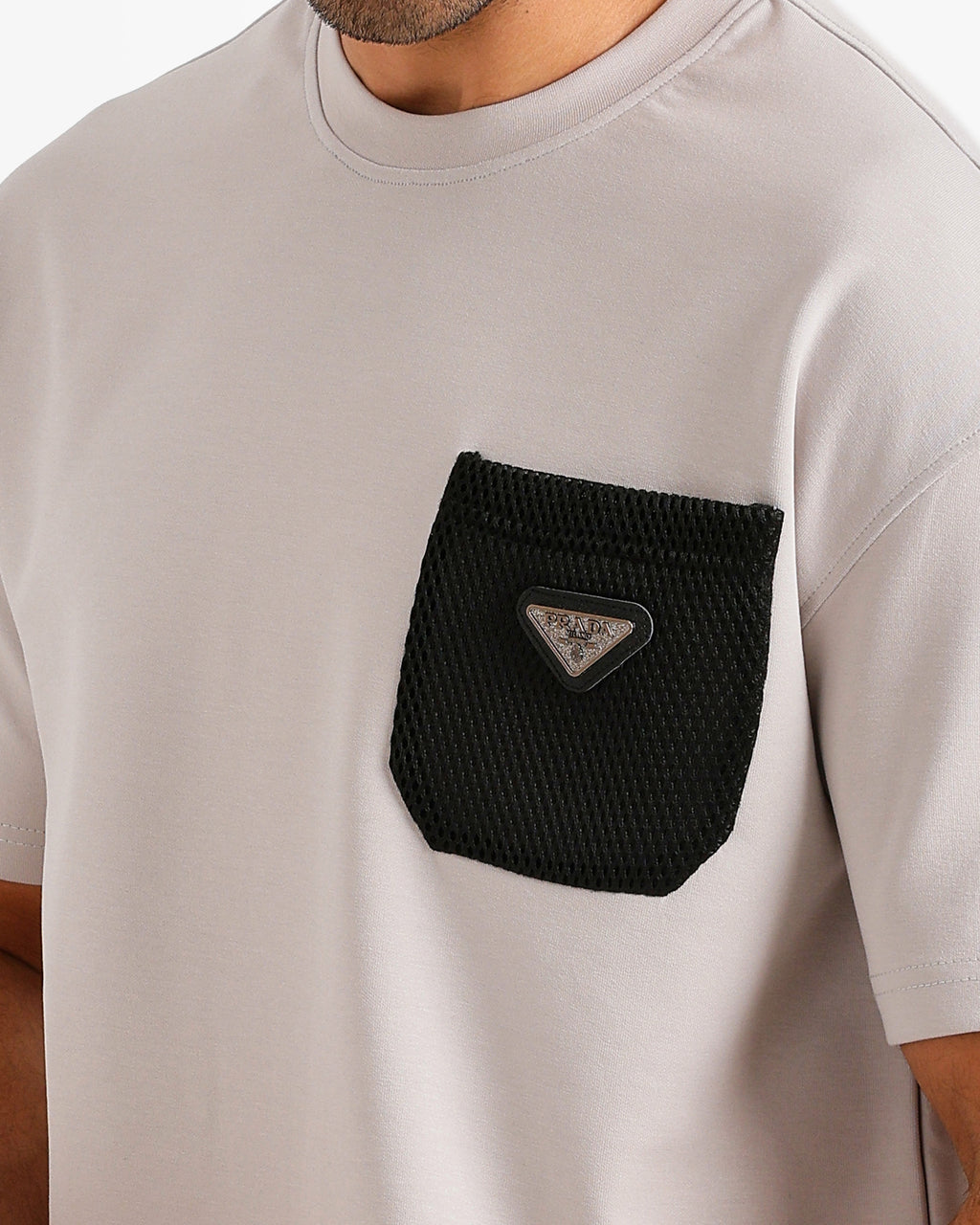 Contrast Mesh Pocket Set - Grey | ONZE Egypt