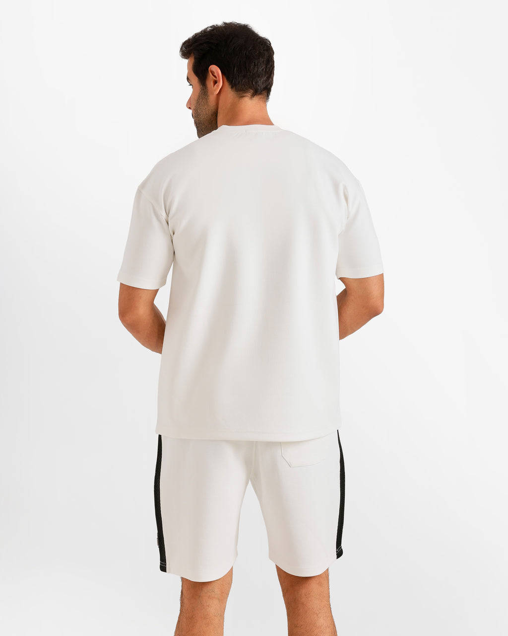 Contrast Mesh Pocket Set - White | ONZE Egypt
