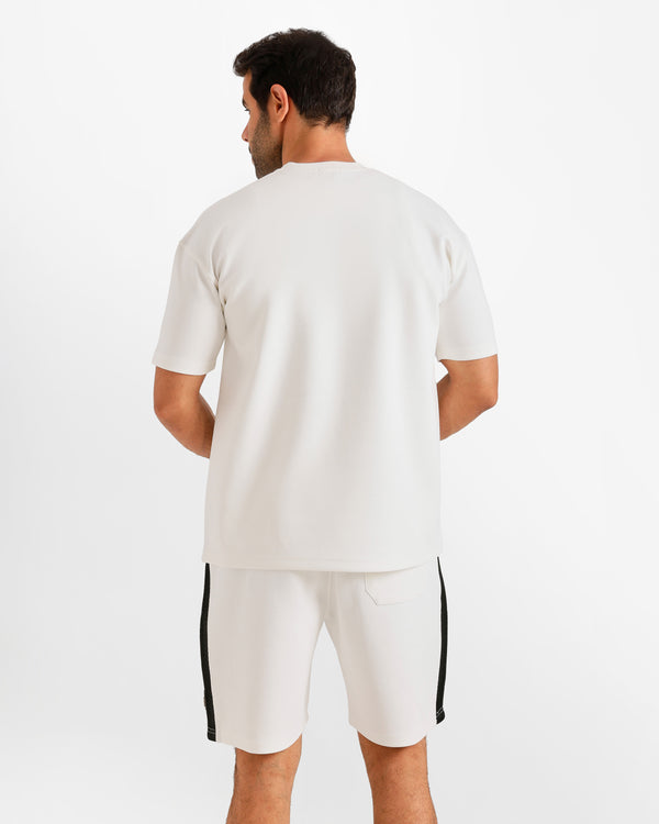 Contrast Mesh Pocket Set - White | ONZE Egypt