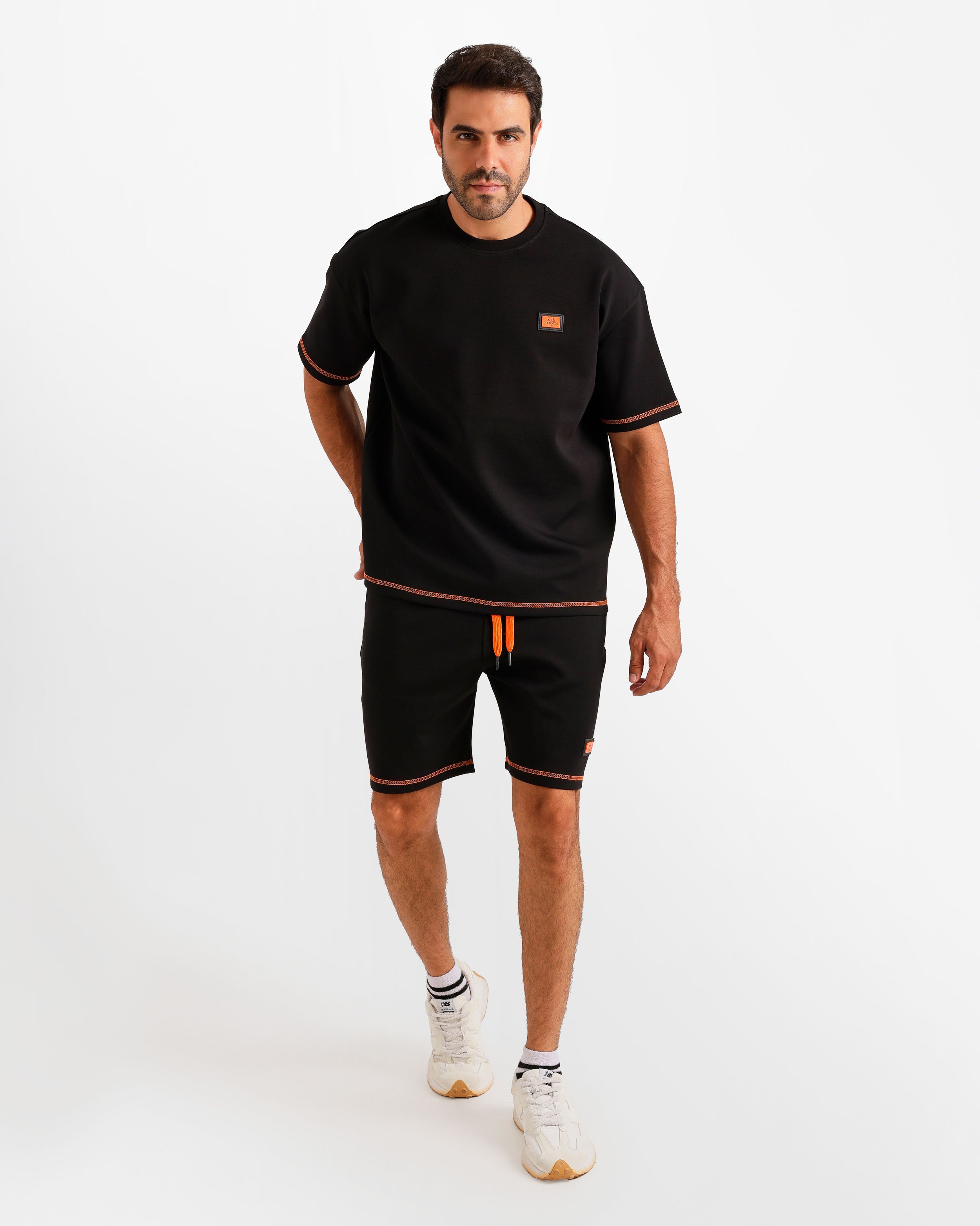 Minimal Patch Shorts Set - Black | ONZE Egypt Main image