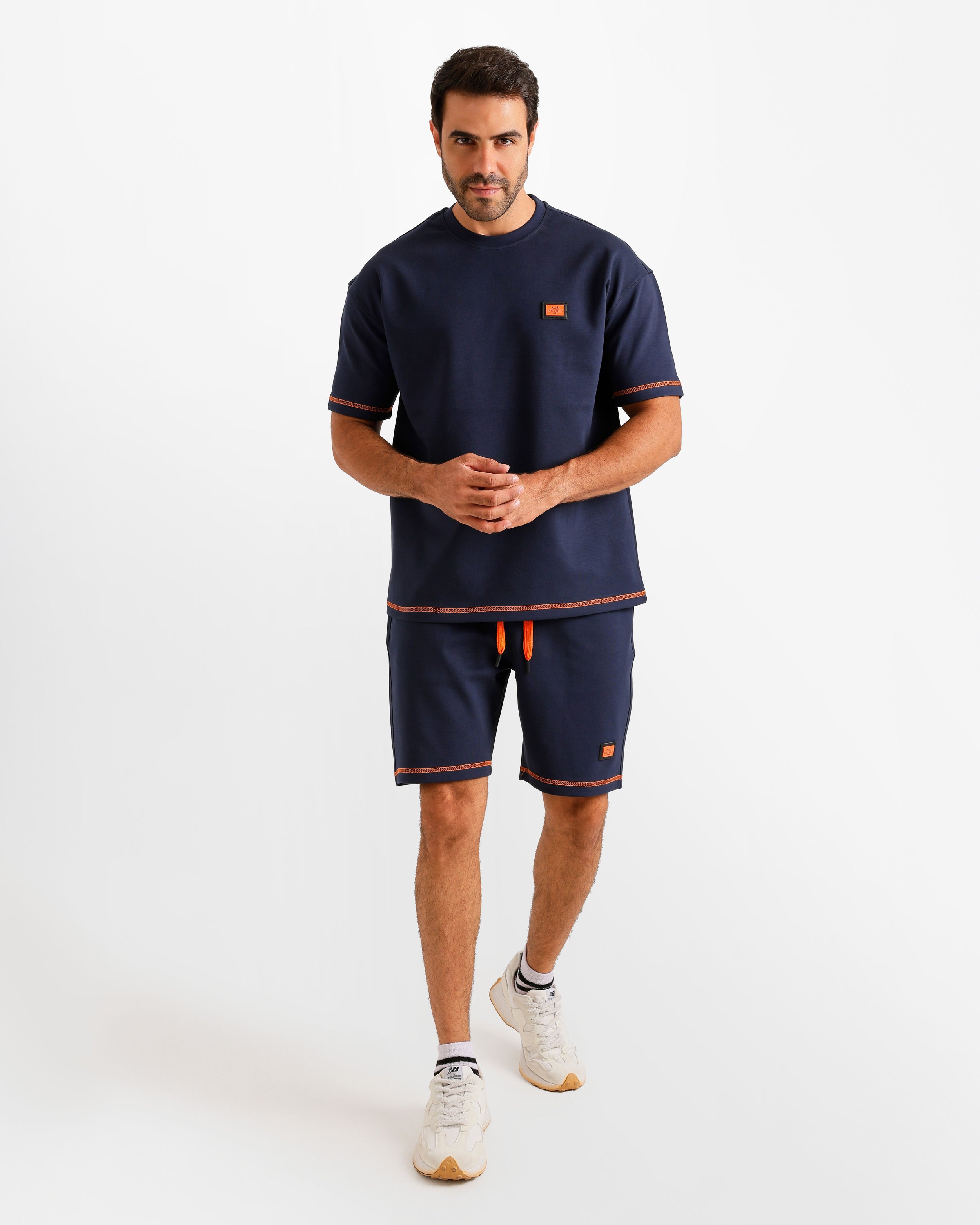 Minimal Patch Shorts Set - Dark Blue | ONZE Egypt Main image