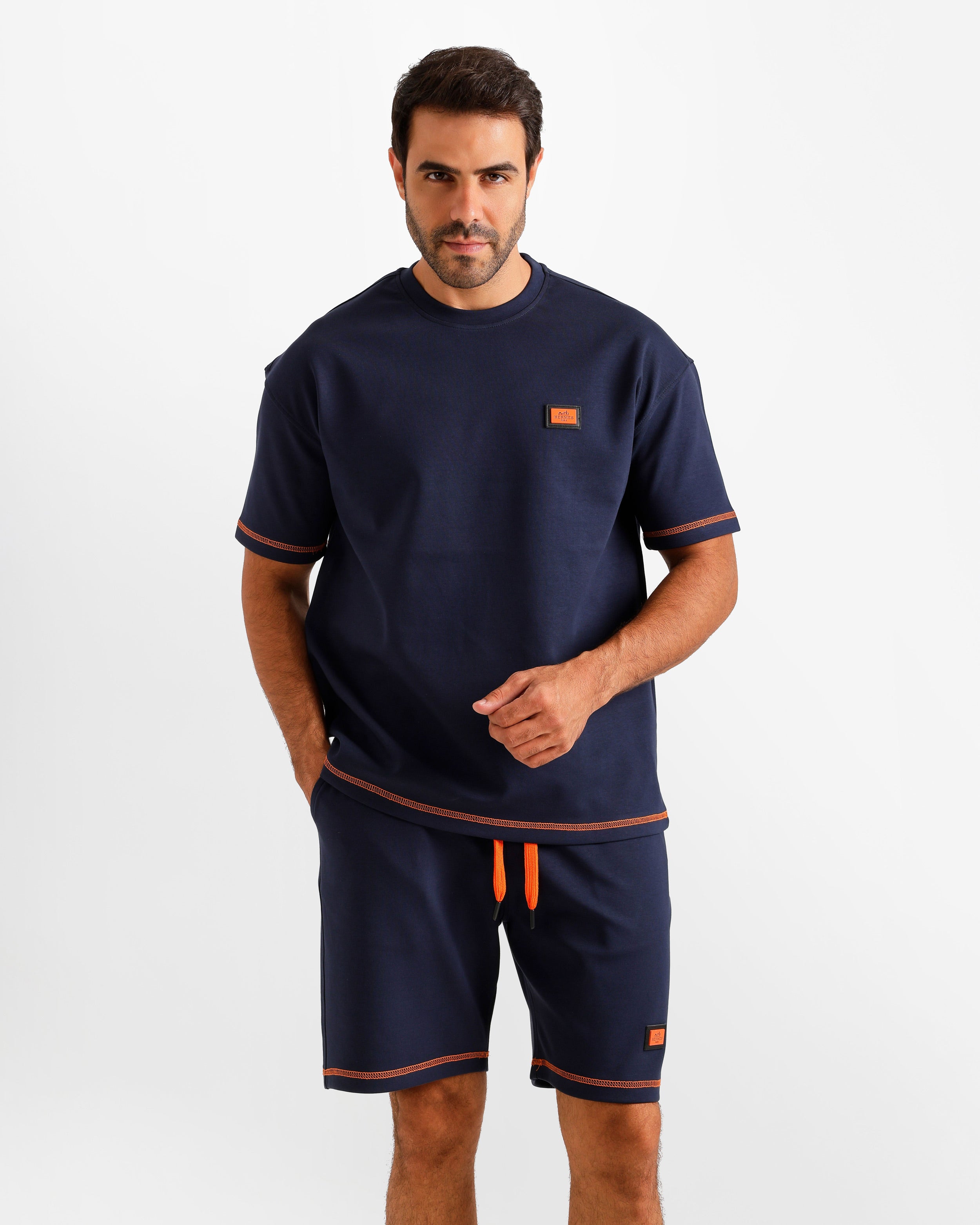 Minimal Patch Shorts Set Secondary image