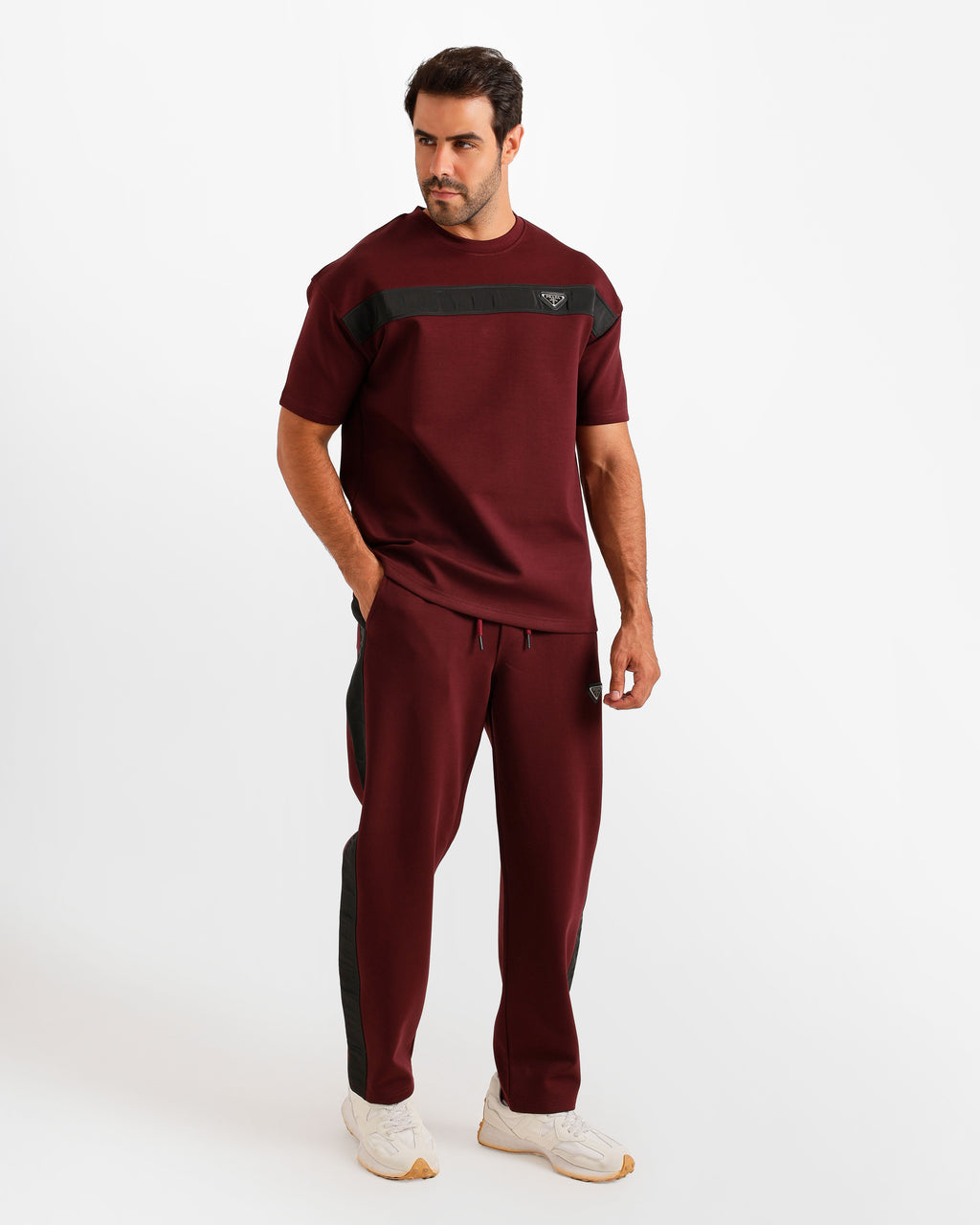 Contrast Chest Panel Set - Burgundy | ONZE Egypt