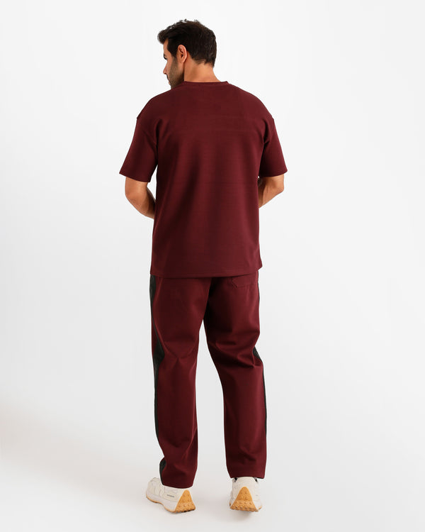 Contrast Chest Panel Set - Burgundy | ONZE Egypt