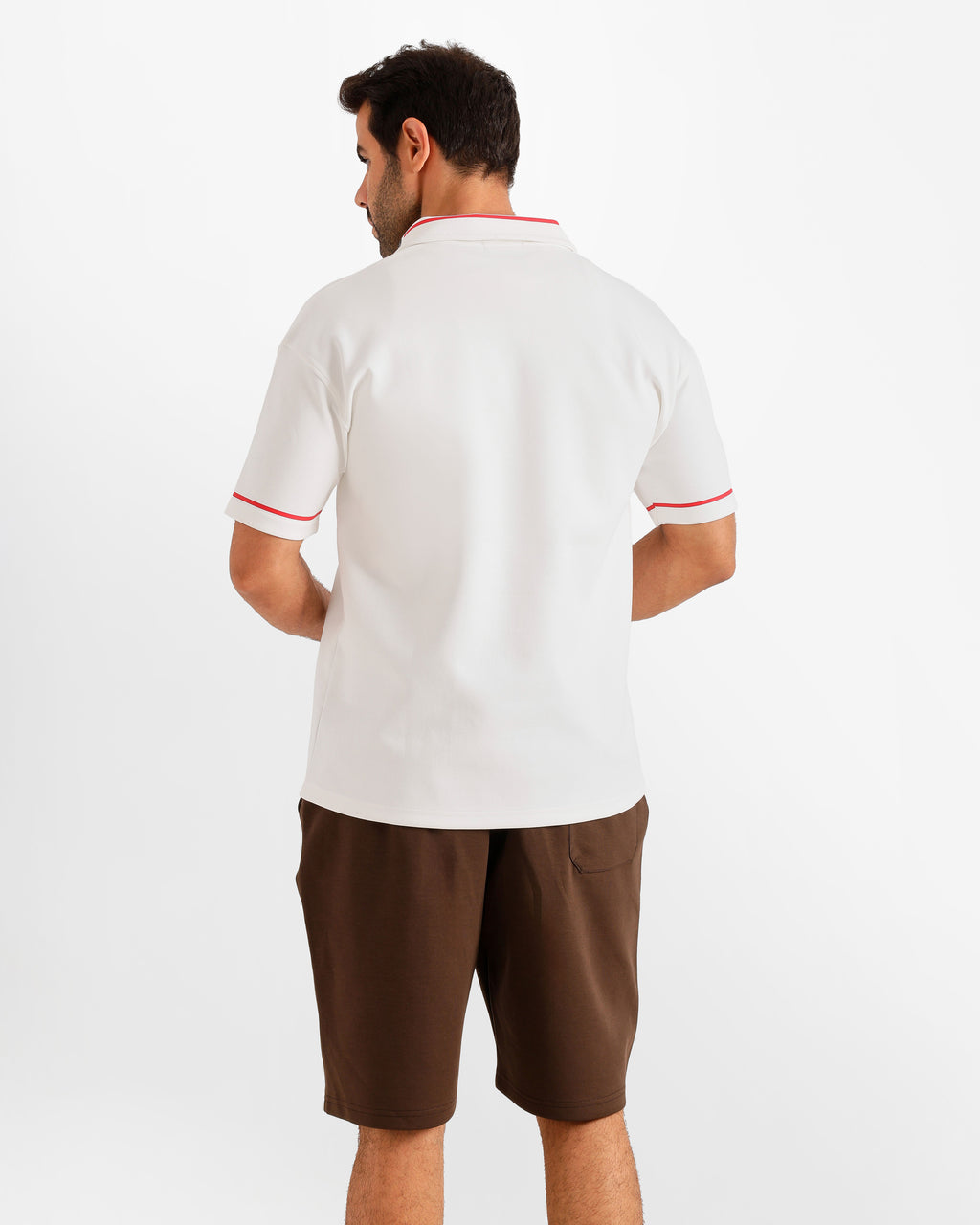Signature Collar Polo Set - White | ONZE Egypt
