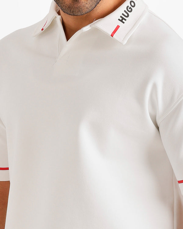Signature Collar Polo Set - White | ONZE Egypt
