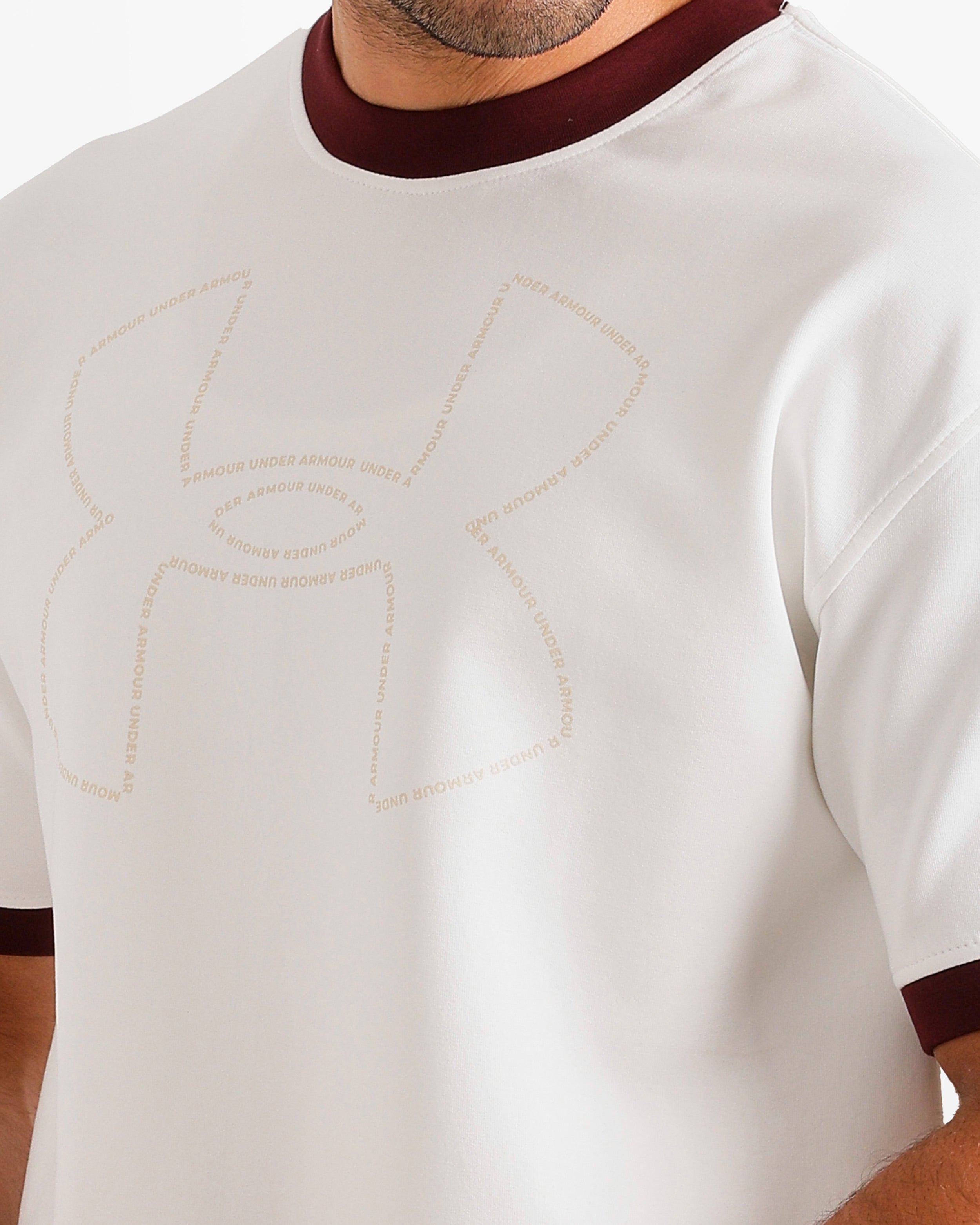 Contrast Neck Casual Shorts Set - Brown | ONZE Egypt