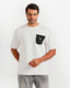 Mesh Pocket Streetwear T-Shirt - White | ONZE Egypt