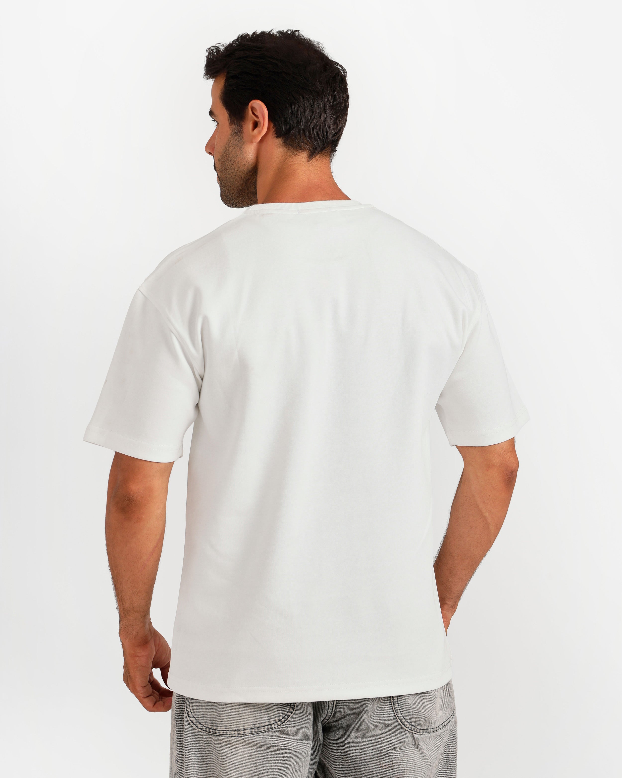 Mesh Pocket Streetwear T-Shirt - White | ONZE Egypt