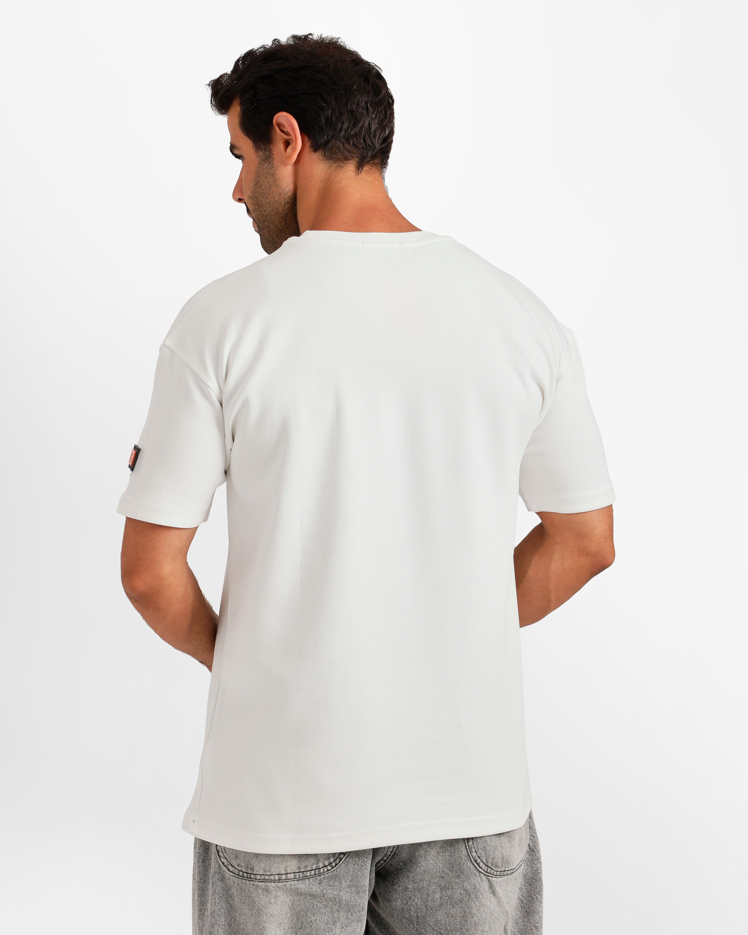 Equestrian Embroidery Streetwear T-Shirt - White | ONZE Egypt