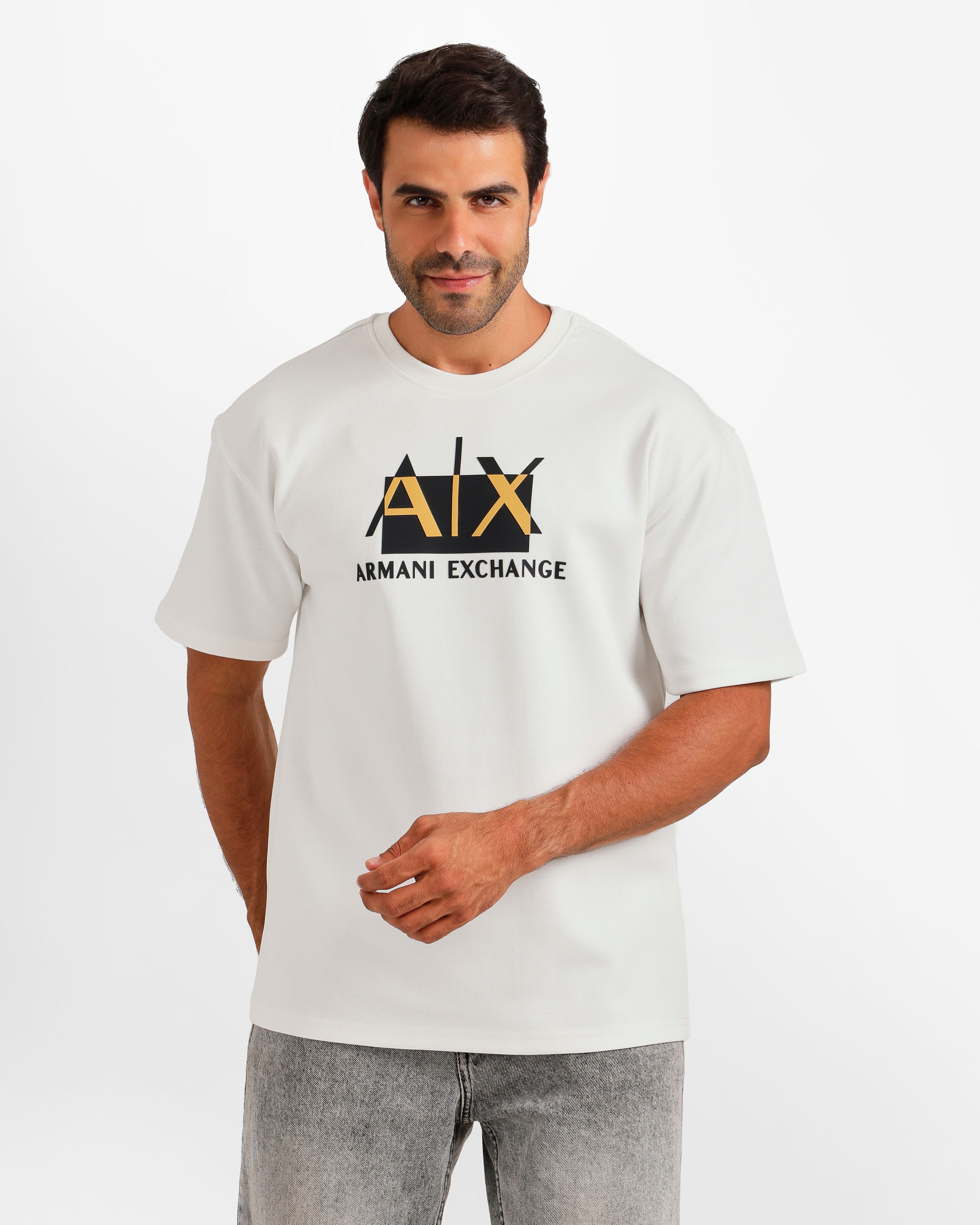 Bold Front Graphic Relaxed Fit T-Shirt - White | ONZE Egypt Main image