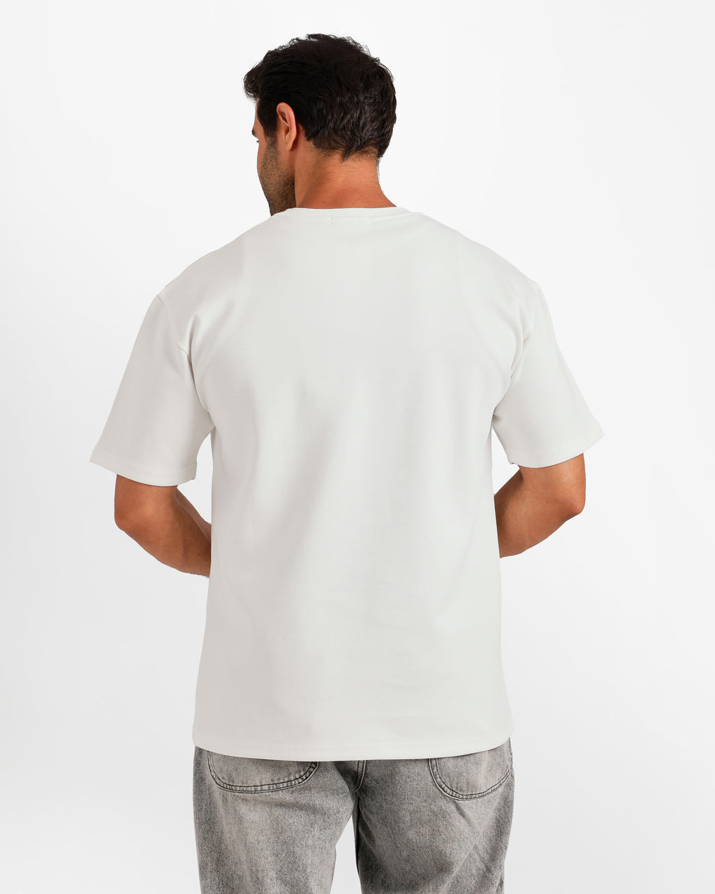 Bold Front Graphic Relaxed Fit T-Shirt - White | ONZE Egypt