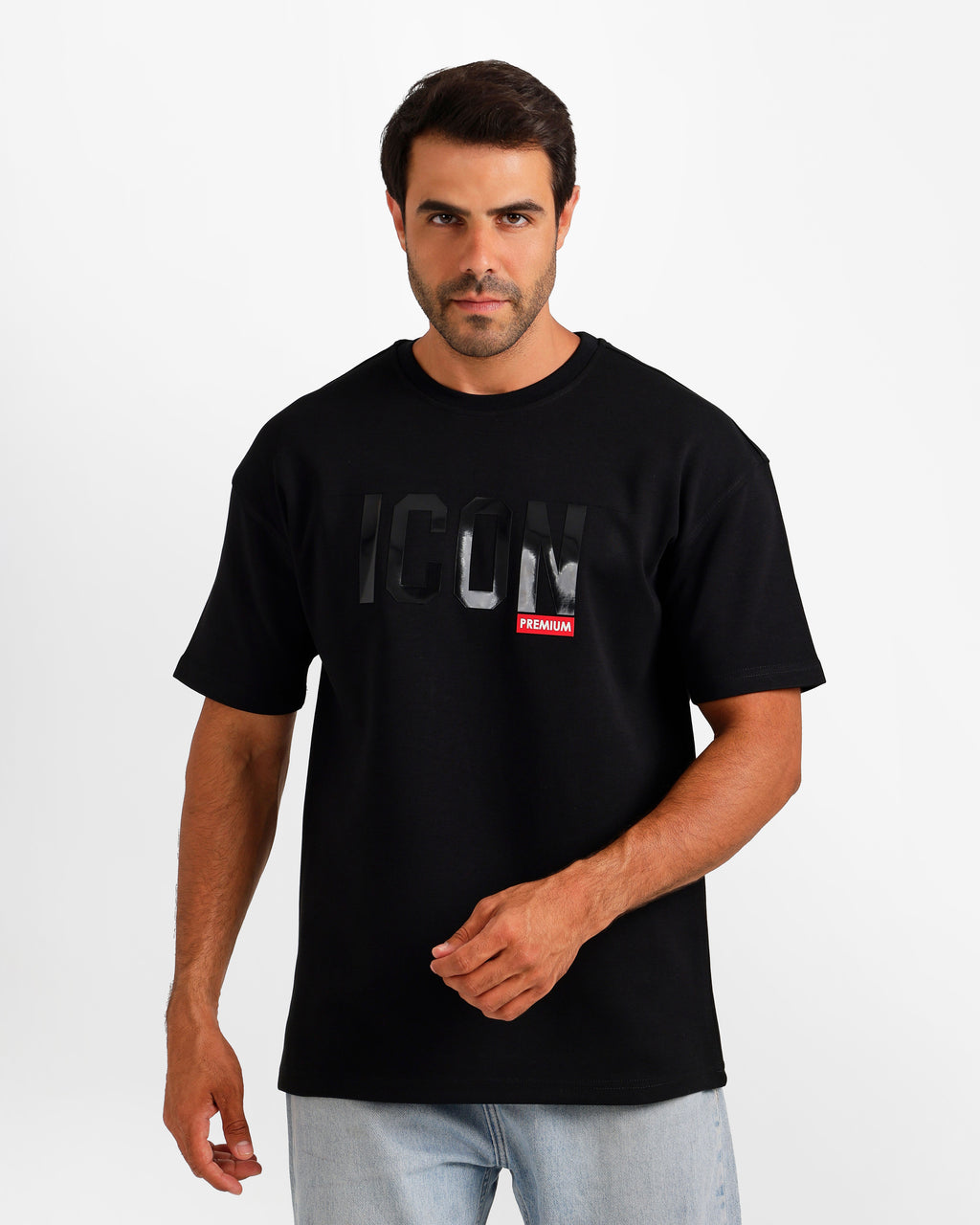Bold Typography Graphic T-Shirt - Black | ONZE Egypt
