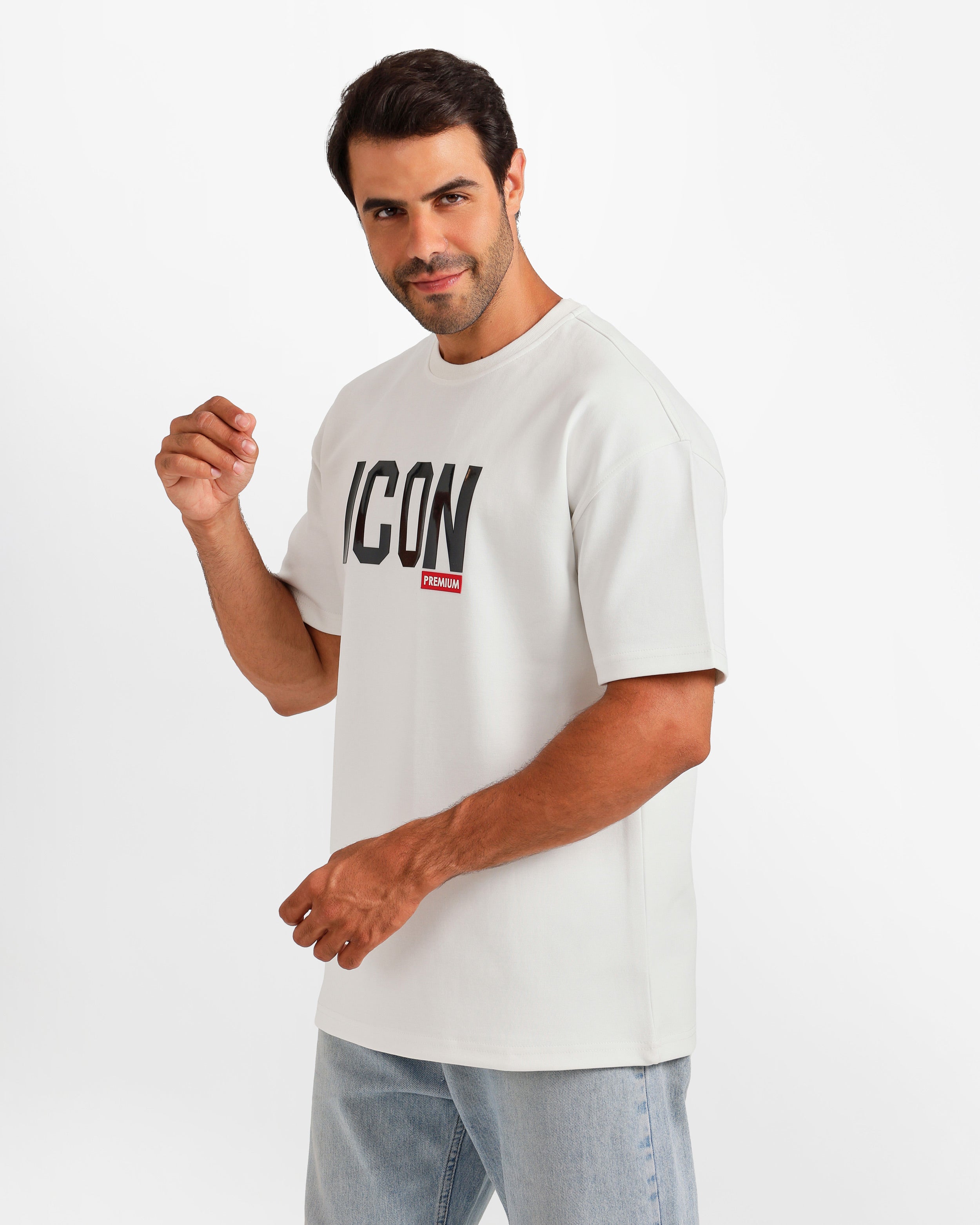 Bold Typography Graphic T-Shirt - White | ONZE Egypt