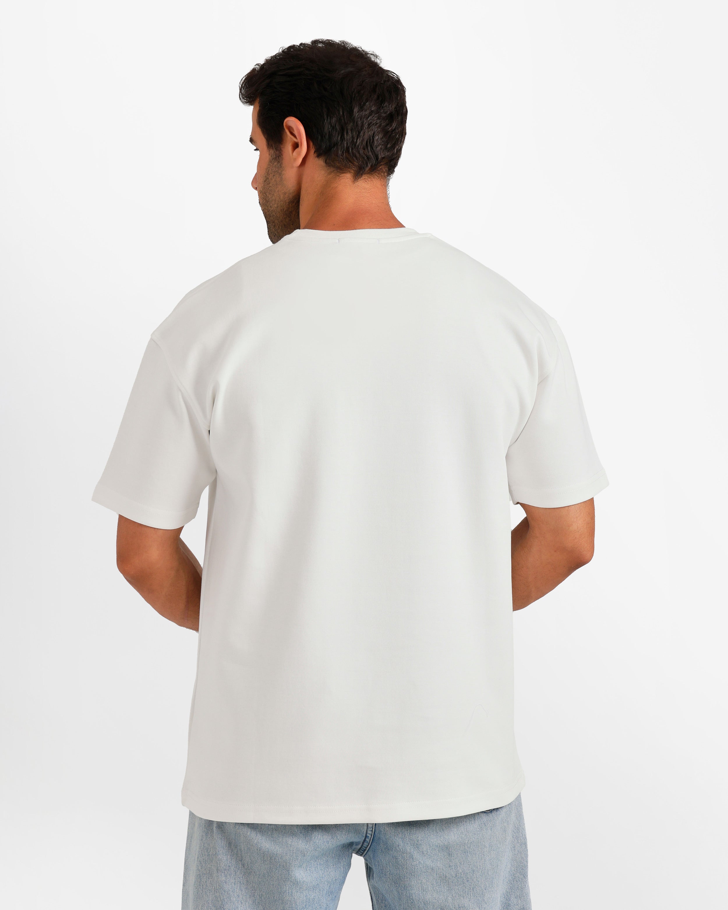 Bold Typography Graphic T-Shirt - White | ONZE Egypt