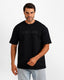 Minimal Dot Pattern Typography T-Shirt - Black | ONZE Egypt