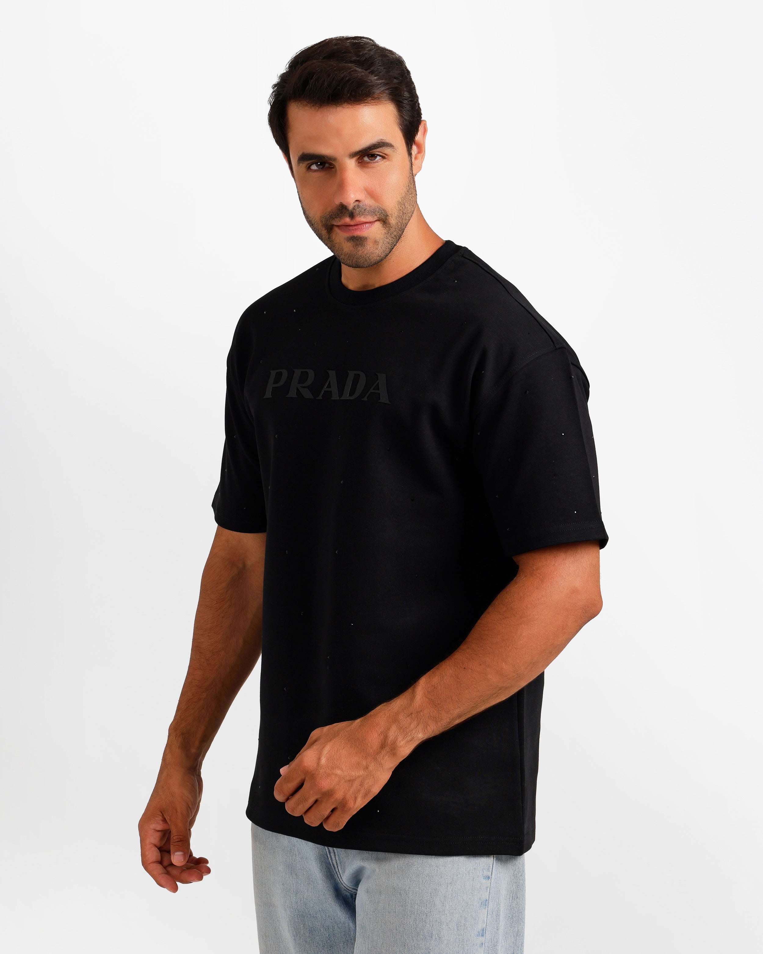 Minimal Dot Pattern Typography T-Shirt Secondary image