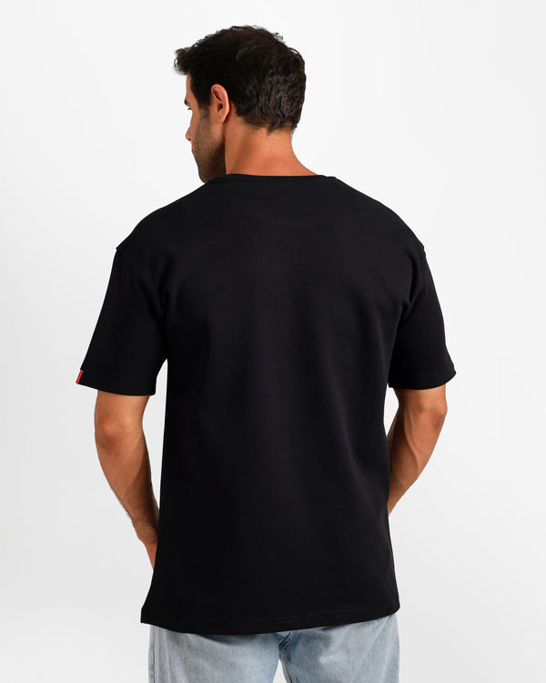 Shark Outline Graphic T-Shirt - Black | ONZE Egypt